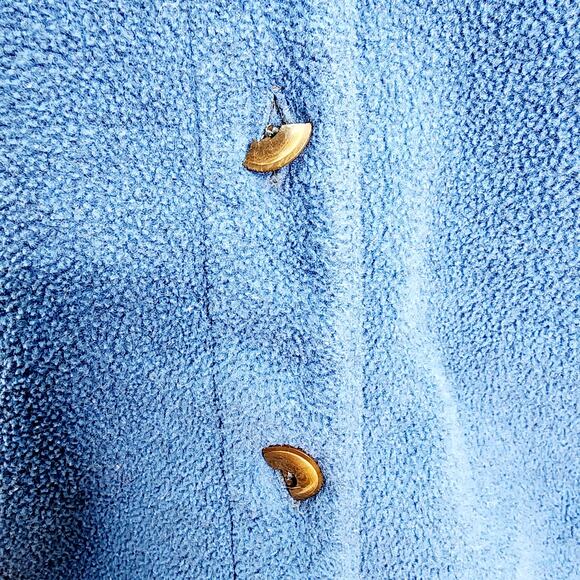 Patagonia Synchilla Blue  Fleece Button Front Cardigan  Jacket- Damaged Buttons - Picture 3 of 15